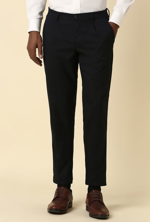 ALLEN SOLLY Solid Slim Fit Formal Trousers