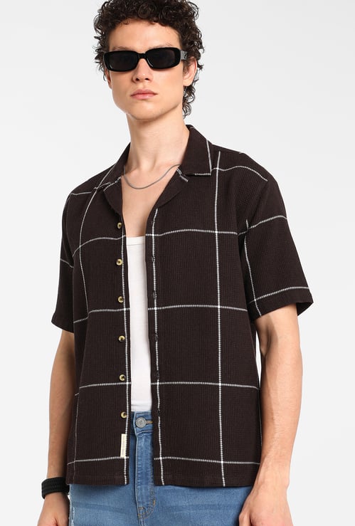 CAMPUS SUTRA Checked Oversized Shirt