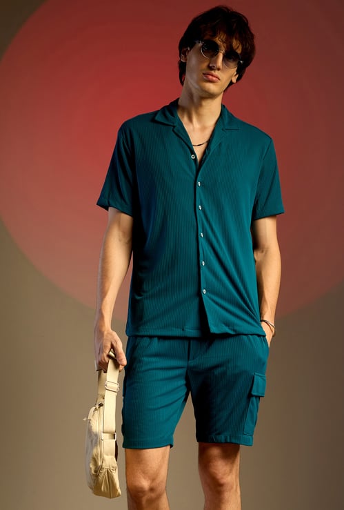 CAMPUS SUTRA Ribbed Co-Ord Set