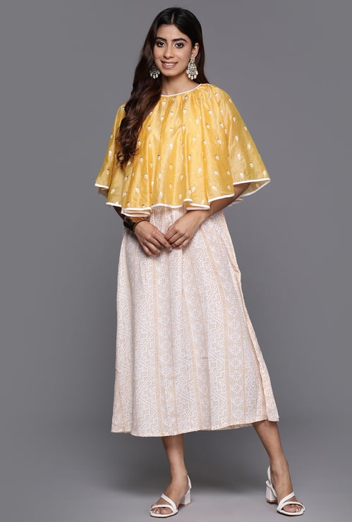 Indo Era Embroidered A-Line Dresses