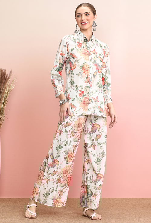 INDO ERA Printed Regular Fit Co-Ords Set