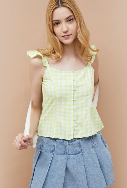 GINGER Checked Top
