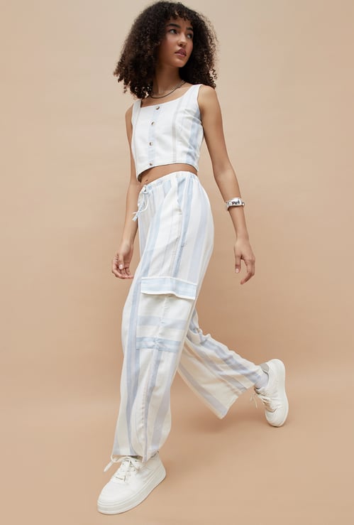 GINGER Striped Cargo Trousers