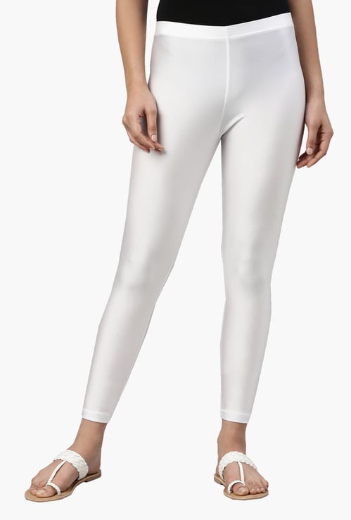 GO COLORS Solid Elasticated Leggings