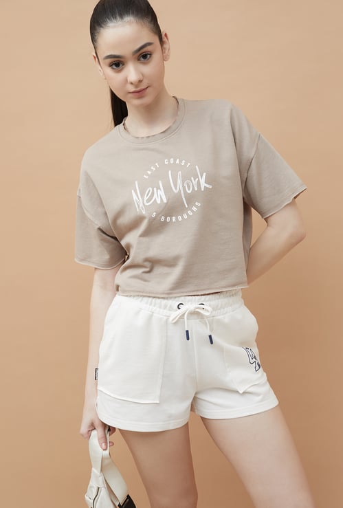 KAPPA Printed Athletic Crop T-shirt