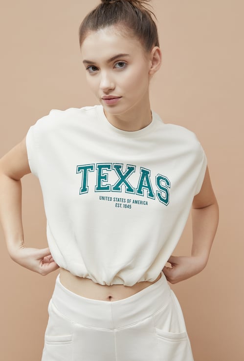 KAPPA Printed Sports Crop T-shirt