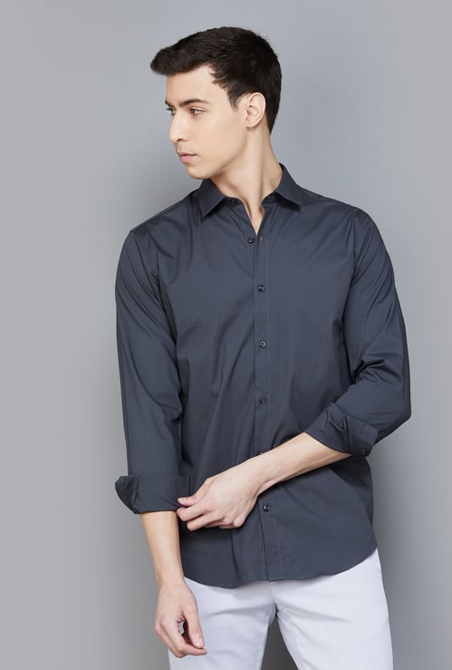 UNITED COLORS OF BENETTON Solid Slim Fit Shirt