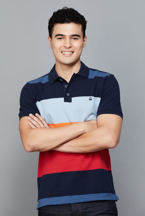 UNITED COLORS OF BENETTON Striped Polo T-shirt