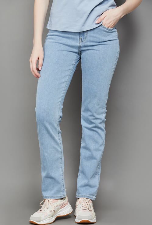 LEVI'S Washed 724 Slim Straight Jeans