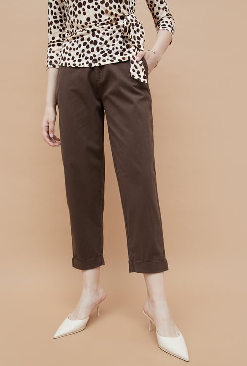 CODE CLASSIC Solid Woven Trousers