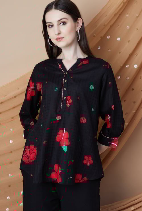 MELANGE Floral Print Tunic