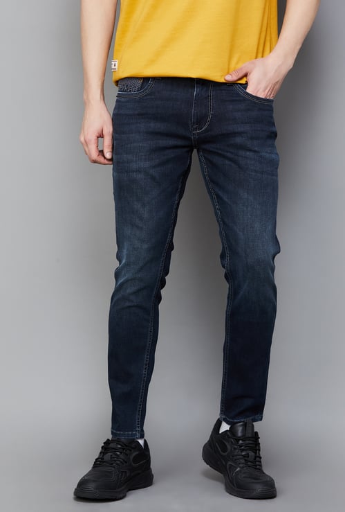 SPYKAR Stonewashed Kano Jeans (Slim Tapered)