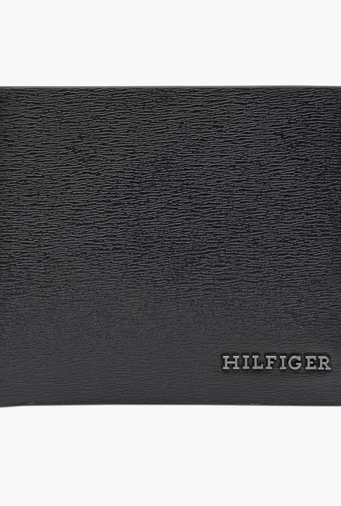 TOMMY HILFIGER Textured Bi-Fold Leather Wallet