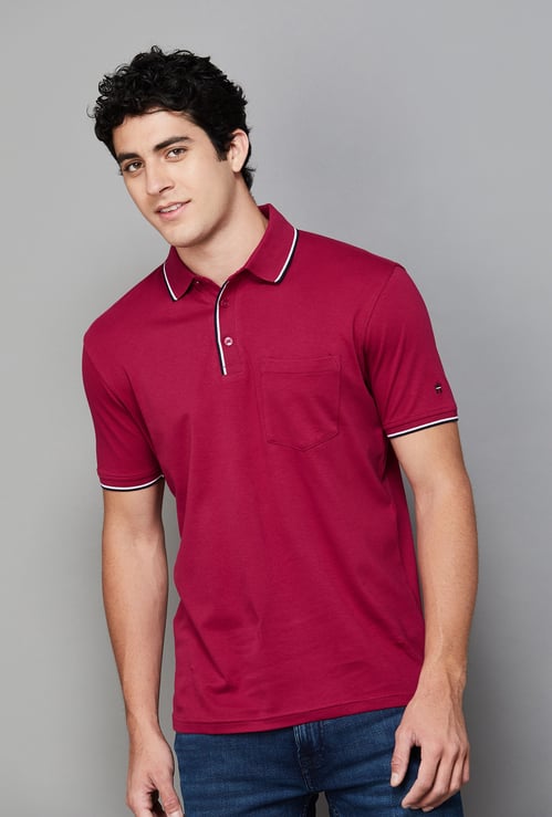 LP SPORT Solid Polo T-shirt
