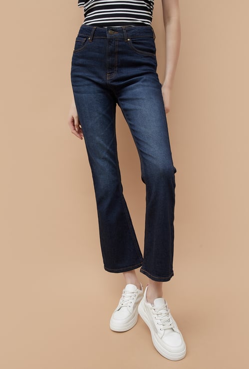 FAME FOREVER Dark Washed Bootcut Jeans