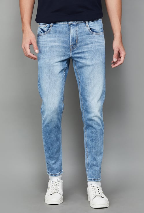 JACK & JONES Washed Slim Straight Jeans