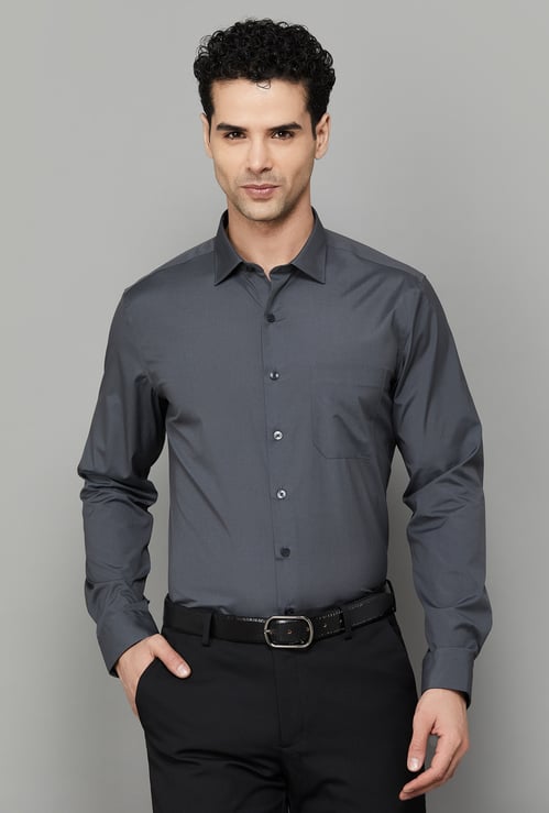 LOUIS PHILIPPE Slim Fit Solid Formal Shirt