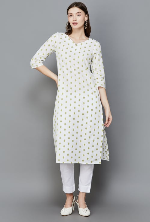 AURELIA Woven Straight Kurta