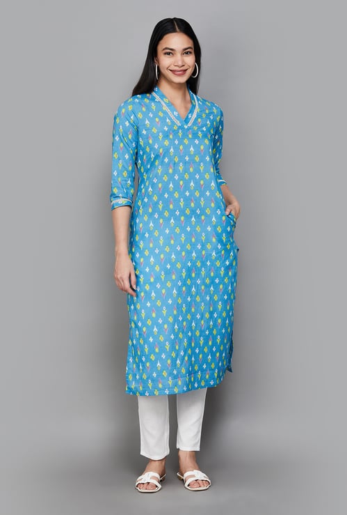 LIBAS Ikat Print Straight Kurta