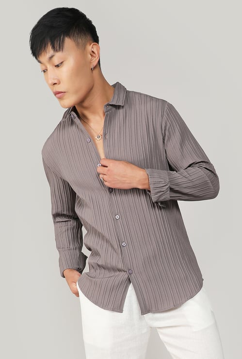 CAMPUS SUTRA Textured Regular Fit Shirt