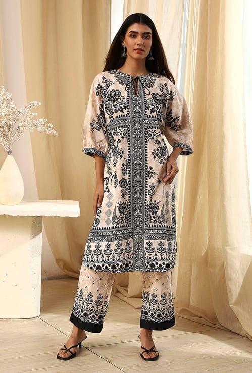 BIBA Printed Straight Kurta Set