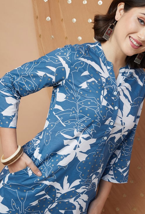 MELANGE Printed Straight Kurta