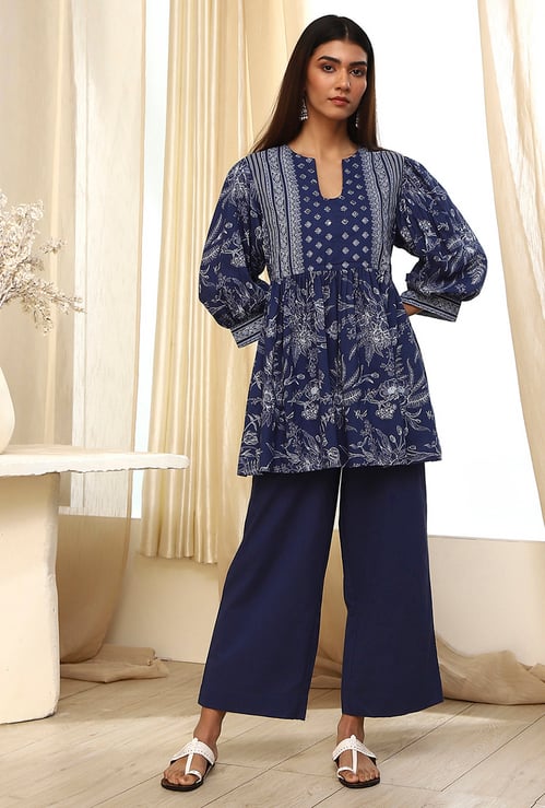 BIBA Printed A-Line Kurti Set