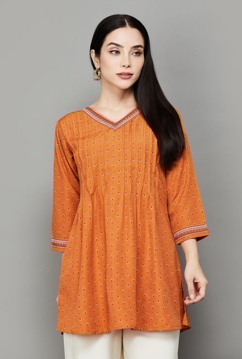 SPAN Printed A-line Kurti