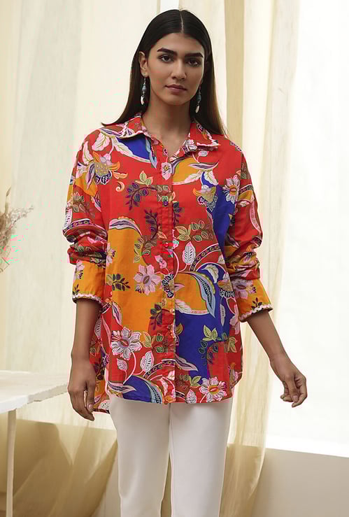 BIBA Printed Shirt Style Tunic