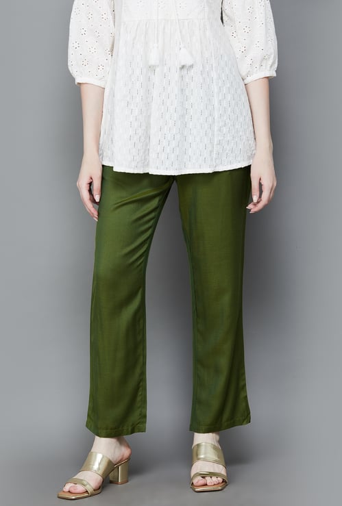 AURELIA Solid Elasticated Palazzos