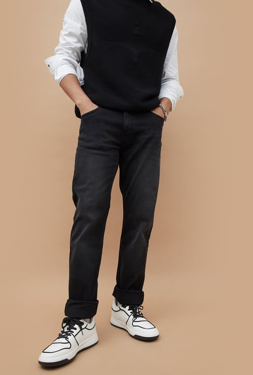 FORCA Washed Slim Straight Jeans