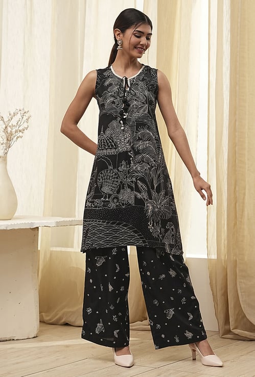 BIBA Printed A-line Kurta Set