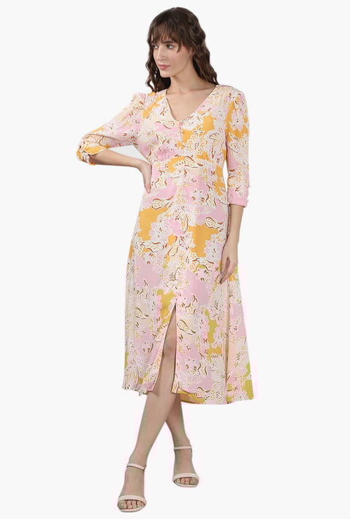 VERO MODA Botanical Print A-Line Dress