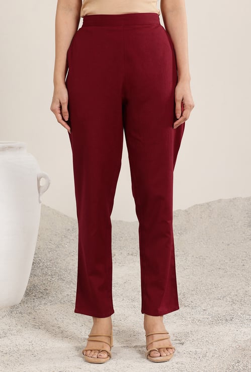 LIBAS Solid Straight Pants