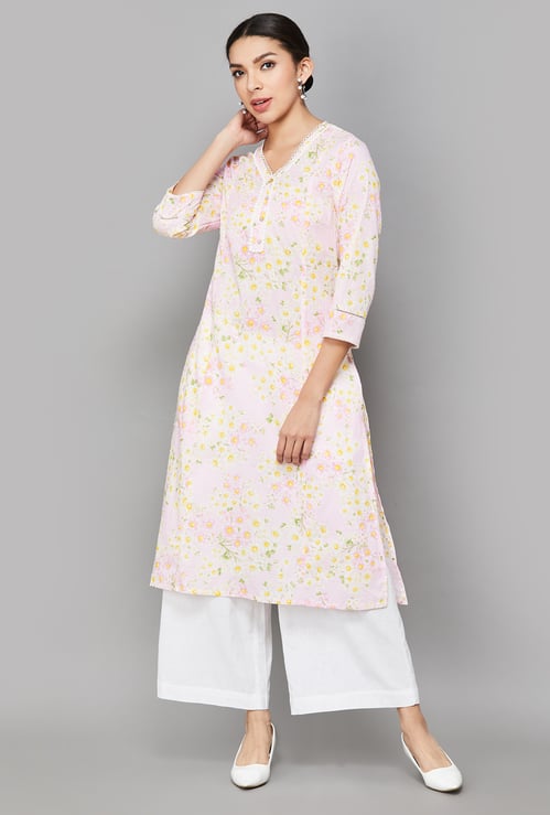 W Floral Print Kurta