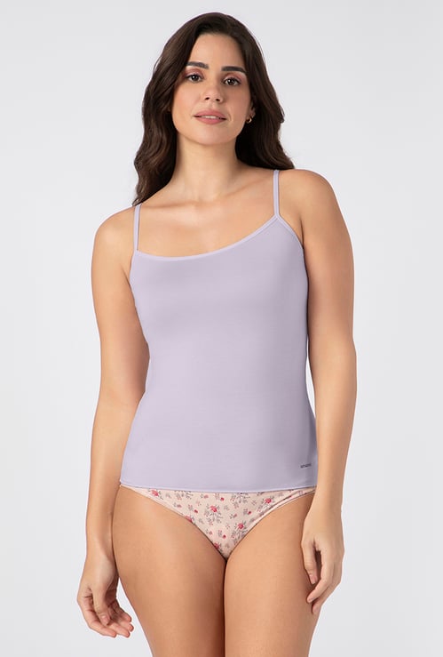 AMANTE Solid Spaghetti Strap Camisole