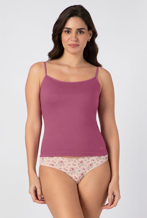 AMANTE Solid Spaghetti Strap Camisole