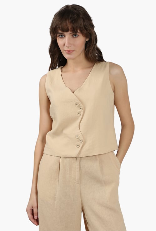 VERO MODA Solid Waistcoat
