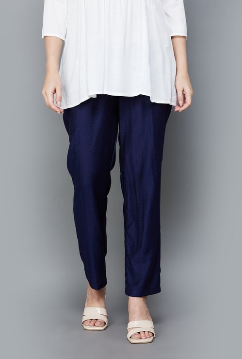 SPAN Solid Straight Pants