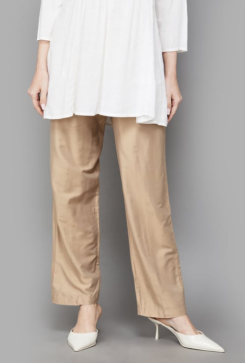 SPAN Solid Straight Pants