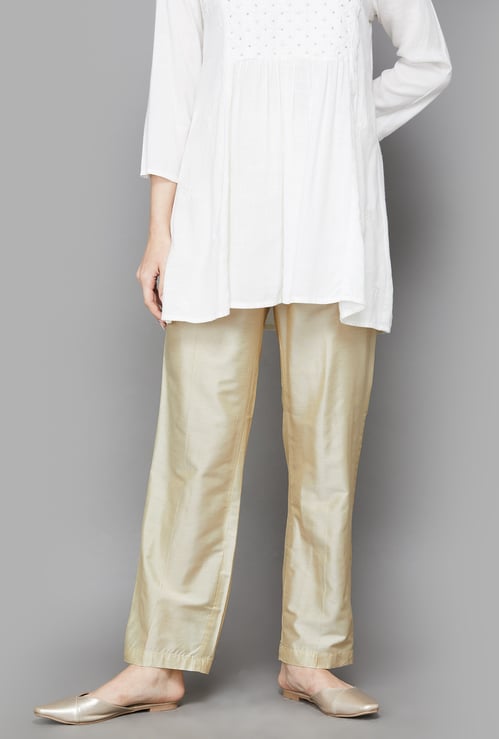 SPAN Solid Straight Pants