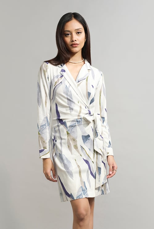 AND Printed Wrap Dress