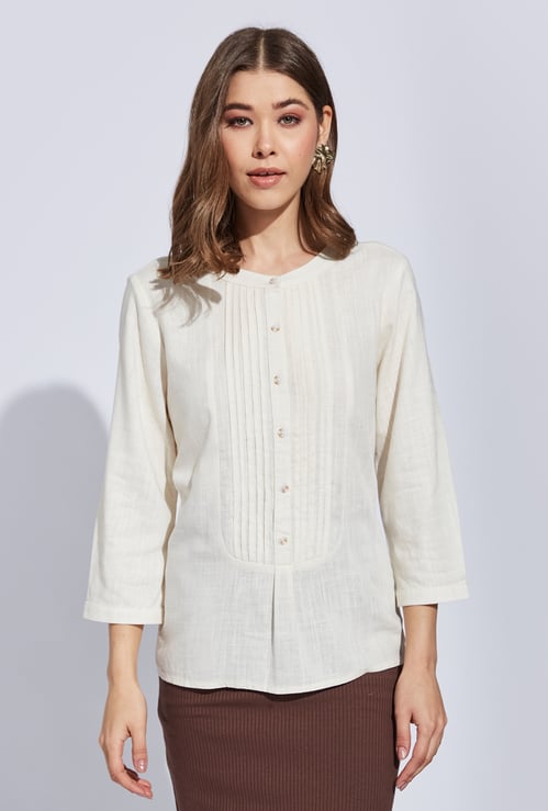 LATIN QUARTERS Pintucked Tunic