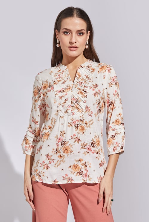 LATIN QUARTERS Floral Print Tunic