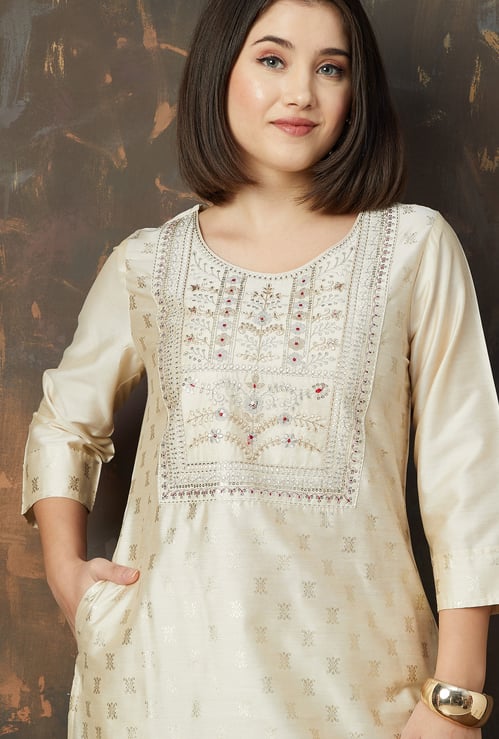 MELANGE Printed Straight Kurta