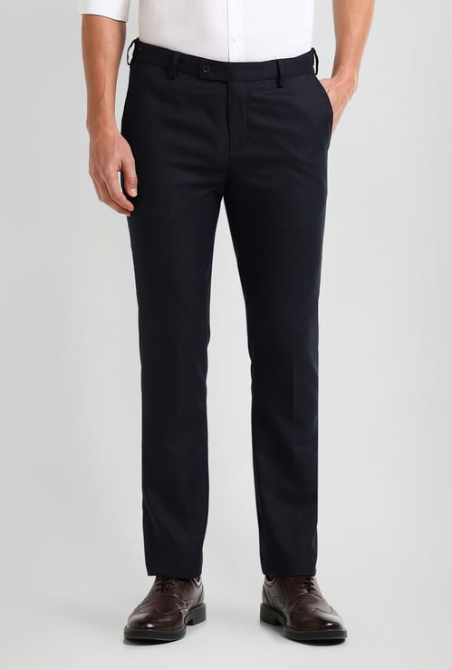 ARROW Textured Tapered Fit Formal Trousers