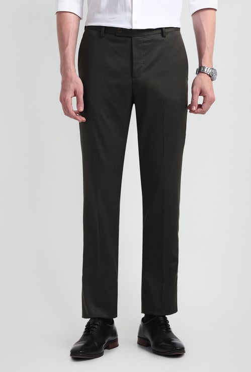 ARROW Textured Tapered Fit Formal Trousers