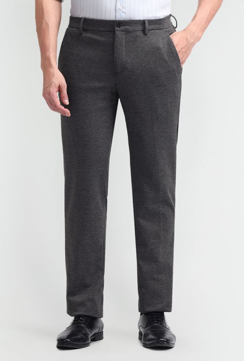 ARROW Textured Regular Fit Trousers