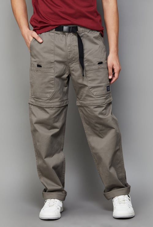 LEVI'S Solid Regular Fit Convertible Cargos
