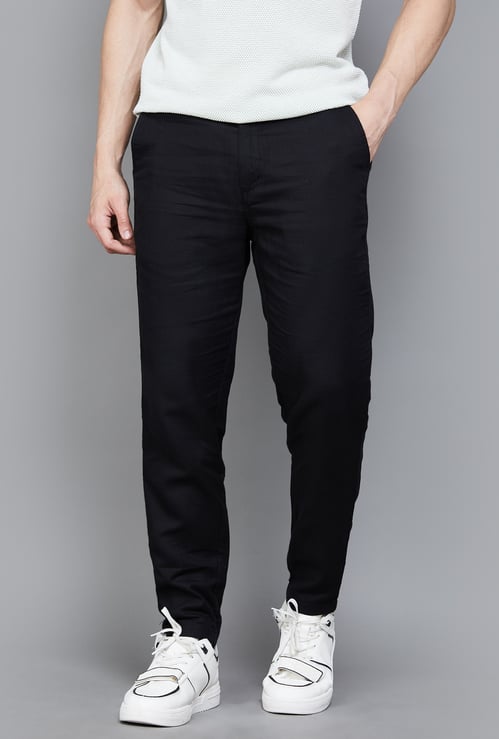JACK & JONES Solid Slim Fit Trousers